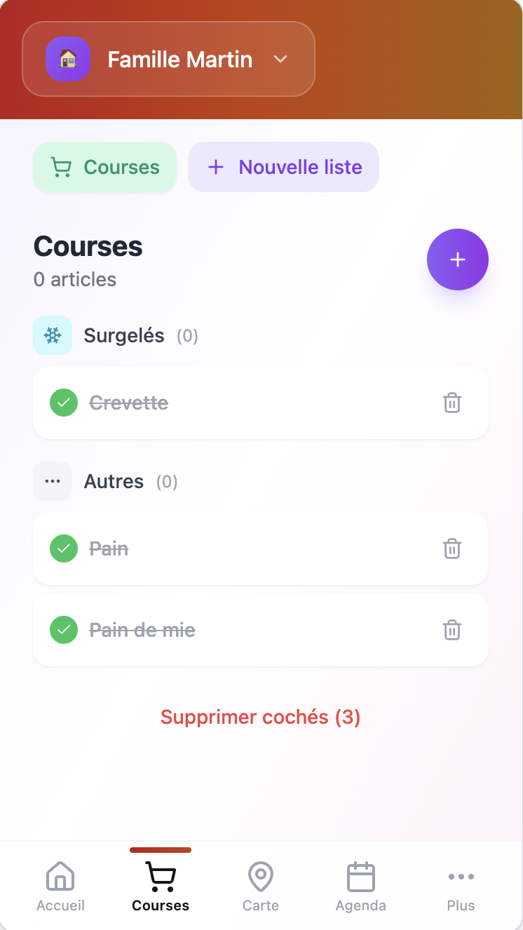 Planning et organisation FamiliSync